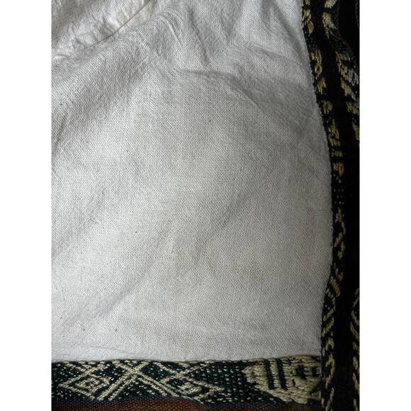 Tejidos Y Confecciones Folkloricos Vintage Tapestry Striped Shirt Button Up Boho - Picture 10 of 11